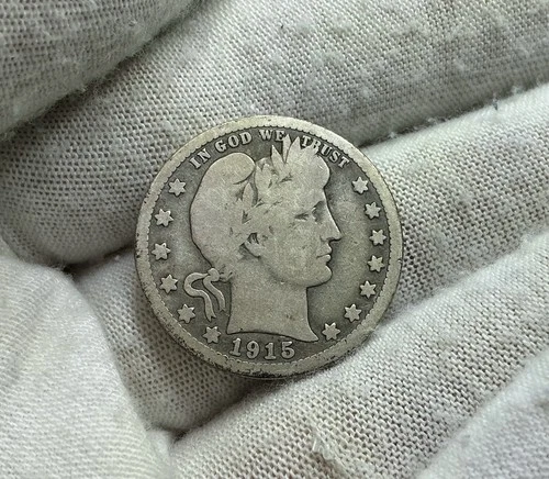 1915 S - Barber Quarter 25c - Exact Coin Imaged J301