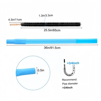 Dryer Vent Cleaner Kit Vacuum Hose Attachment Brush Lint Remover Power Washer U*