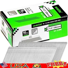 16 Gauge 20 Degree Angled Finish Nails 1-1/2 Inch Galvanized Nailer 2000 PCS New