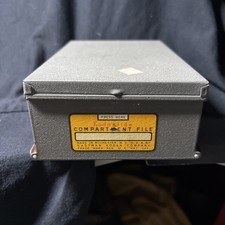 Vintage Metal Box Kodak Kodaslide Compartment File Red Slide Storage Tip-Out USA