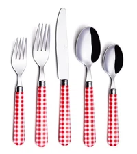 Stainless Steel Colorful Tableware Kitchen Flatware Set Utensils, Includes Di...