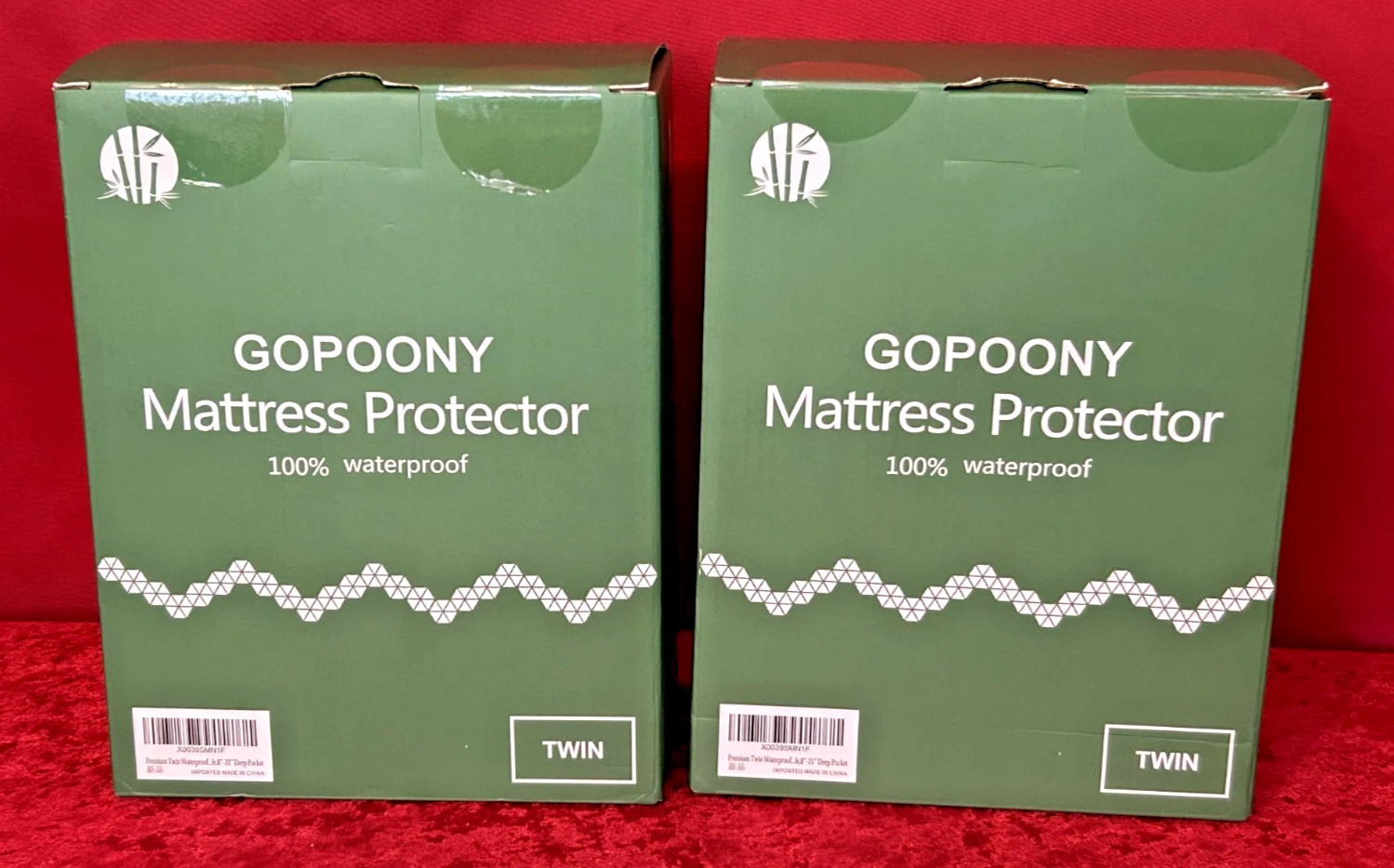 Lot of 2 - Gopoony Mattress Protector Twin 100% Waterproof B21