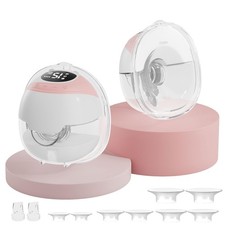 HandsFree Wearable Electric Breast Pump, 3 Modes 15 Levels,320mmHg Strong Su...