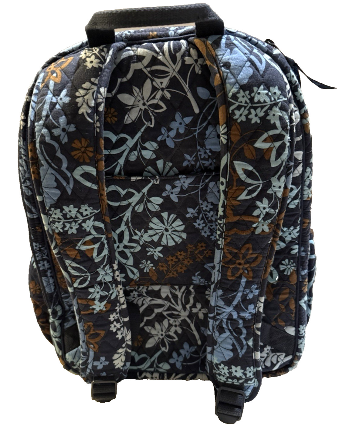 Vera Bradley Quilted  Backpack Java Flora Blue Br… - image 2