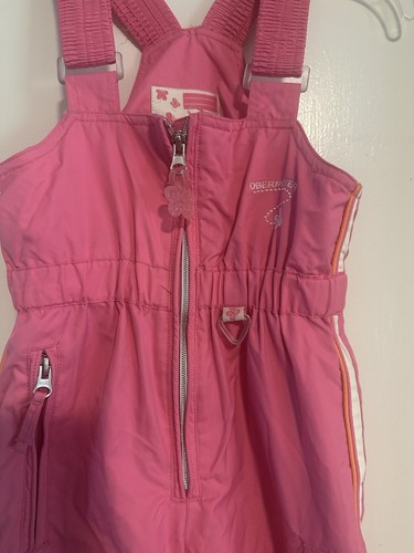 Obermeyer I-Grow Hot Pink Snow Bib Youth Girl’s Size 5 - Picture 2 of 13