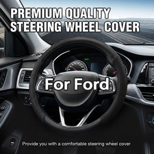 16steering Wheel Cover Genuine Leather Black For Ford F150 04-21 F250f350 16steering Wheel Cover Genuine Leather Black For Ford F150 04-21 F250f350