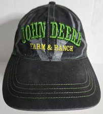 John Deere Farm  Ranch Black Strapback K-Products Hat Cap Youth/Kids Size