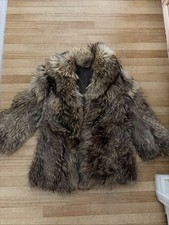 1970s Vintage Luxury genuine fur shawl collar Coat S/M 6 Read Description