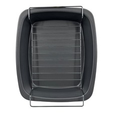 Large 37cm Meat Roasting Pan & Rack Non Stick Made in England