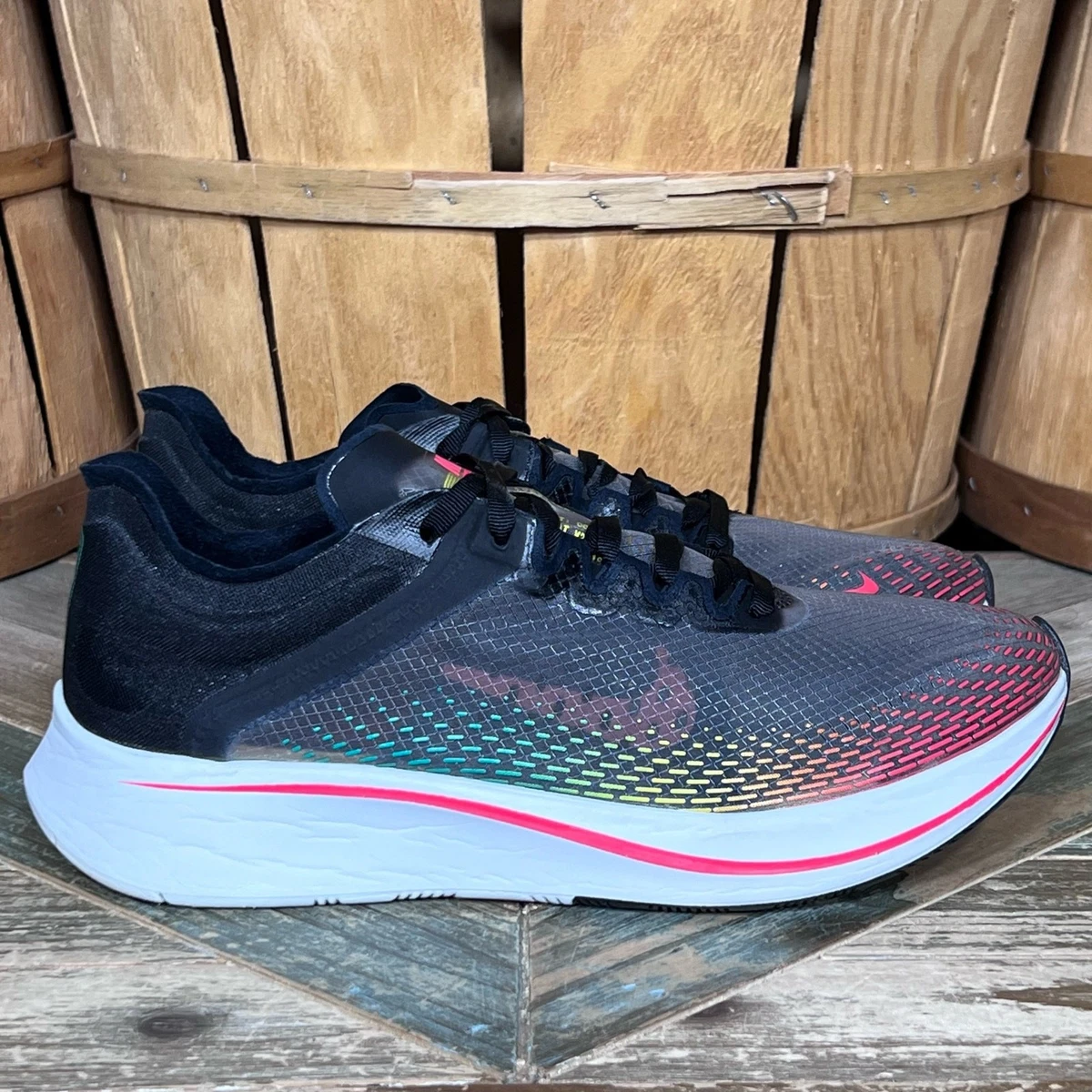 Nike Zoom Fly SP Fast Black Red Orbit Green for Sale  display picture 1
