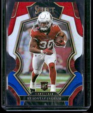 2022 Panini Select #102 Keaontay Ingram Red and Blue Prizm Die Cut Cardinals