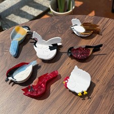 01Pc Birds Hair Claw Big Collection Acetate Trendy Claw Clips Animal Series Crab