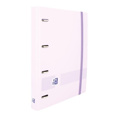 Oxford Ordner A5 Polyfoam 4 Ringe Gummiverschluss mit Stickerbogen Pastellfarben