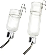 2 Pcs Pet Cage Water Bottle No Drip Small Animal Water Bottle, Hanging Waterer f
