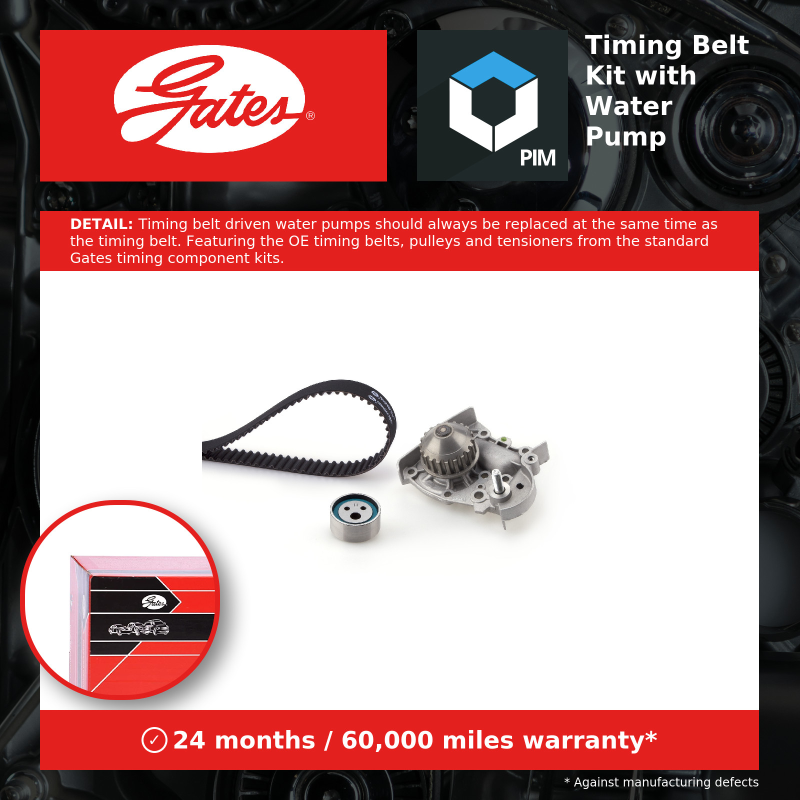 Timing Belt & Water Pump Kit KP15192XS Gates Set 5192XS 788313017 Quality New