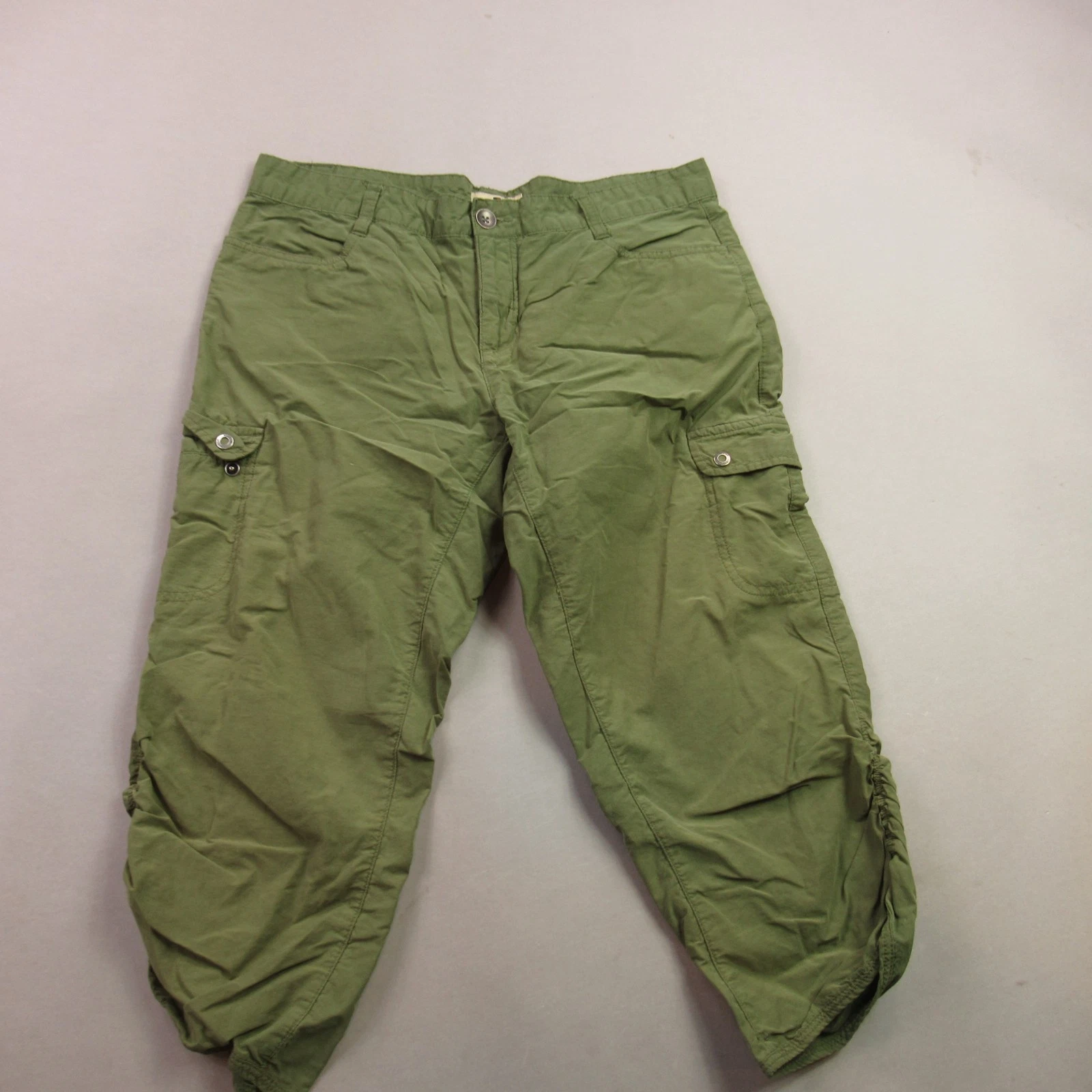 Woolrich Pants Womens 8 Straight Leg Casual Green Pockets Lightweight Capri
