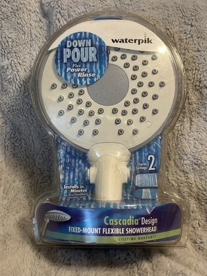 Waterpik Cascadia CF-201C Down Pour plus Power Rinse Flexible- NEW SEALED (Read)