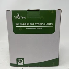 YULETIME UL Certified Clear LED Christmas String Lights, 33 Feet 100 Count