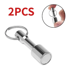 2PCS Keychain Neodymium Magnet for Testing Brass Gold Silver Coins Ferrous Metal