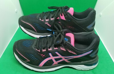 Women's Asics GT-2000 7 1012A792 Running Shoes Black/Pink/Navy Blue Size 9.5 M 