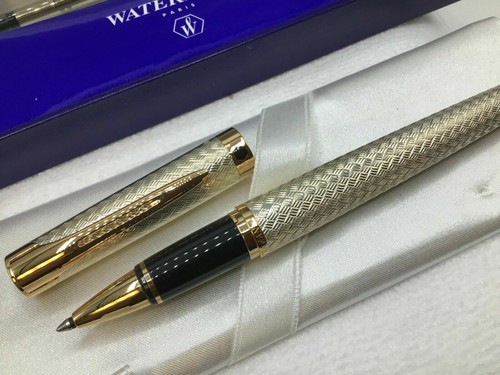 Waterman L`etalon Rollerball Pen Sterling Silver & Gold Trim New In Box - Picture 3 of 7
