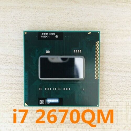 Intel Intel Core i7-2670QM Mobile Socket G2 (rPGA988B) SR02N CPU - Picture 1 of 1