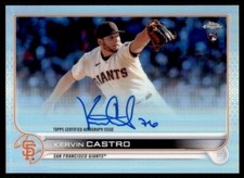 Kervin Castro 2022 Topps Chrome Autographs Rookie Refractor Card RC Auto /499