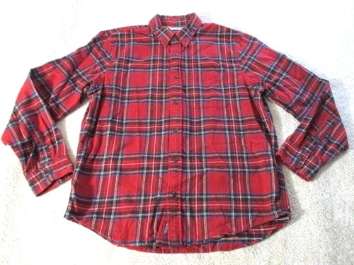 Abercrombie & Fitch Soft AF Flannel Button Up Mens XL Red Long Sleeve
