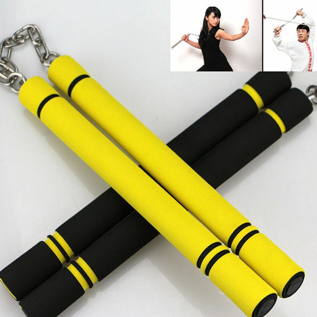 Durable Metal Chain Martial Arts Nunchucks Foam Sponge Nunchaku Show