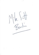 Mike Scott "The Waterboys" autograph signed 10x15 cm index card