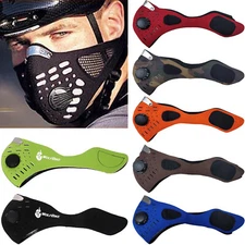 Reusable Respirator Face Mask with Active Carbon Filters for Woodworking Moving
