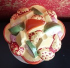 Vintage CARA CREATIONS Hand-Painted Japanese Majolica Pineapple Fruit Cookie Jar — photo 2