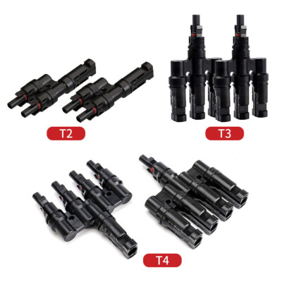 GEYA 1 Pair T Branch IP67 PV Solar panel Cable Connectors 2/3/4/5/6 Male&Female