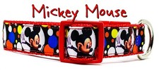 Mouse dog collar handmade adjustable buckle 1" or 5/8"  wide