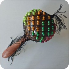 Sonaglio Shaker Maracas Legno Ritmo Suono Strumento Percussione Bambini Calabash