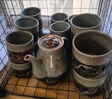 Japanese Somayaki Collection - Your Choice -  Celadon, Gold, Coffee/Tea and Cups