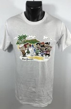 Reyn Spooner Peanuts T Shirt White Small Hawaii Aloha Snoopy Short Sleeve New