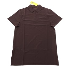 All in Motion Mens Size S Woven Stretch Polo Shirt Berry