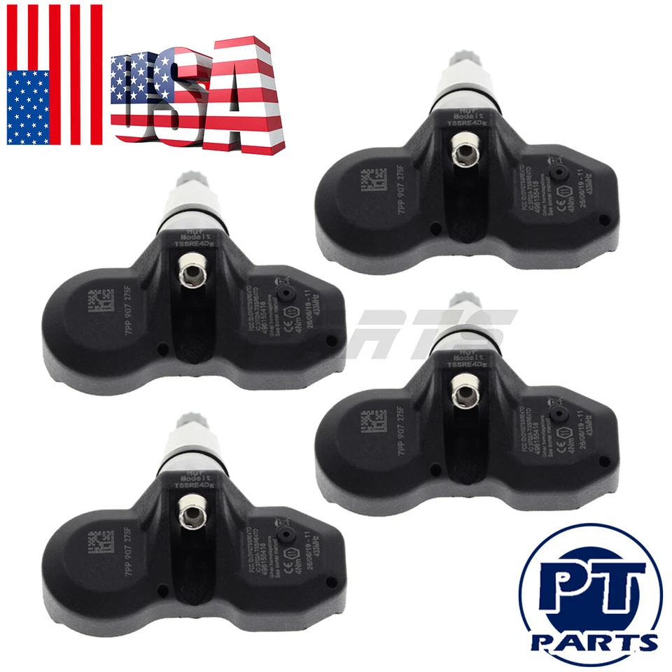 Sistema de monitoramento de pressão de pneus de carro 4 peças sensor TPMS para Audi Porsche 7PP907275F - Imagem 3 de 4