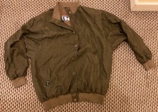 Ladies Classic Green Ma-1 Style Lightweight Bomber Jacket Size 38 Chest -damaged