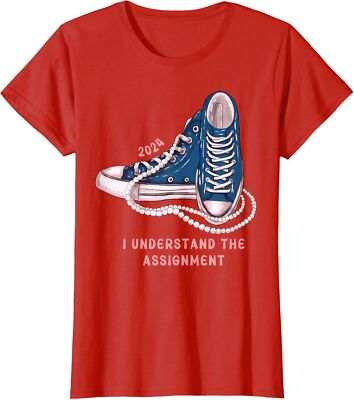 I Understand the Assignment Vote Blue Election 2024 Ladies' Crewneck T-Shirt