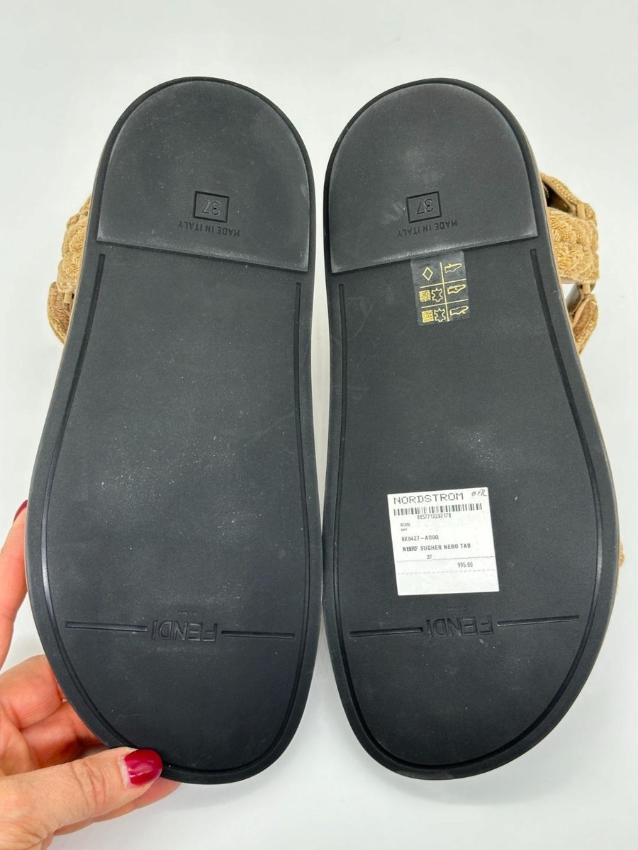 FENDI Feel Rope Sport FF Fendissima Logo Flat Gladiator Dad FENDI Feel Rope Sport FF Fendissima Logo Flat Gladiator Dad