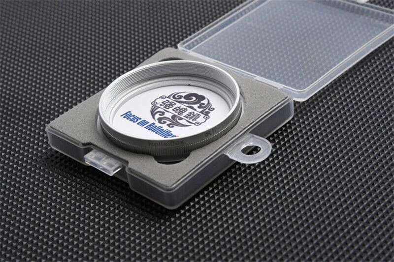 New Rolleiflex Rolleicord Bay I Bay II Bay III UV Lens Filter Silver Black Ring - Image 3 of 4