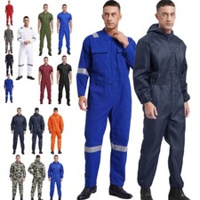 Mens Wear Resistant Coveralls Long Sleeve Work Overalls Jumpsuit Workwear