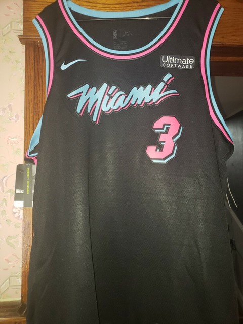 Miami Heat Dwyane Wade *CITY* MIAMI VICE Nights Nike Swingman Jersey 3XL RARE | eBay