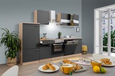 Cuisine équipée kitchenette Chêne Gris Merle 280 CM