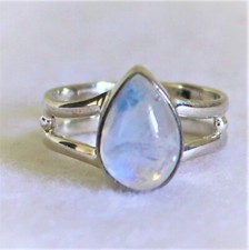 RAINBOW MOONSTONE NATURAL GEMSTONE 925 SOLID STERLING SILVER JEWELRY RING 3 TO12