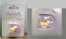 4 Pcs Enesco Initially Yours Adhesive Letter D, Initial, Duck, Lavender, Baby