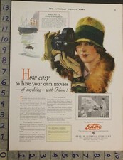 1927 FILMO BELL HOWELL MOVIE CAMERA PHOTO MOTION PICTURE FILM TRAVEL AD  SKU 