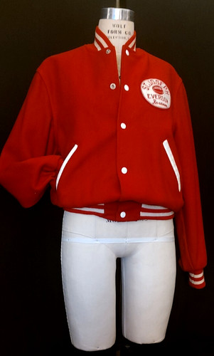 Vtg MCM 1950s/ 60s GIRL's St. JOSEPH BASKETBALL, Red LETTERMAN JACKET, ROSANNE